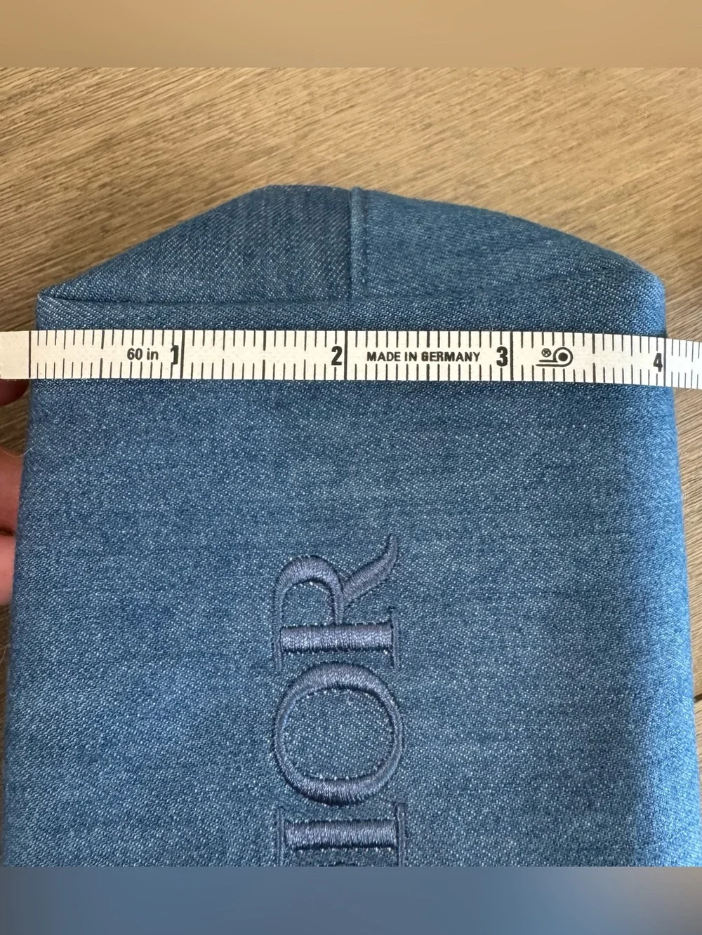 Dior Beauty Blue Denim Cosmetic Pouch Star Charm New